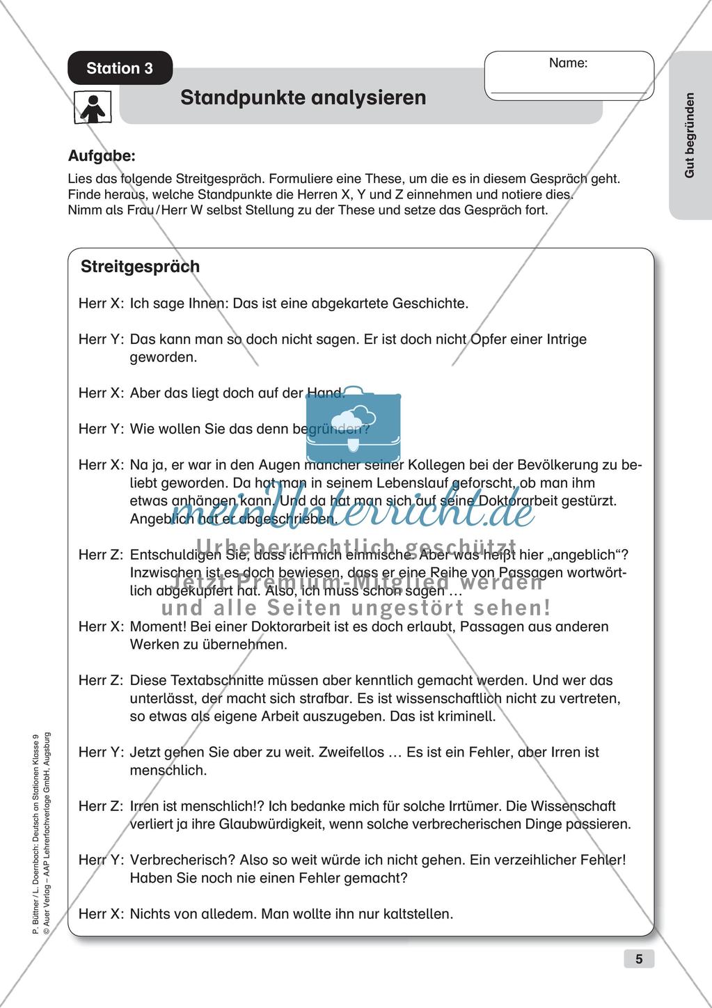 Übungen zum guten Begründen Preview 7