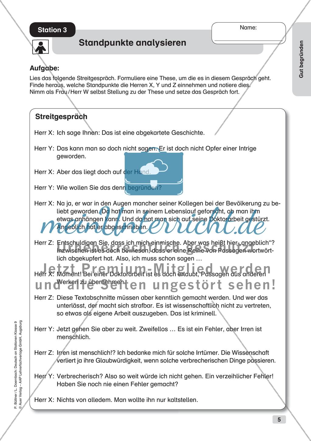 Übungen zum guten Begründen Preview 7