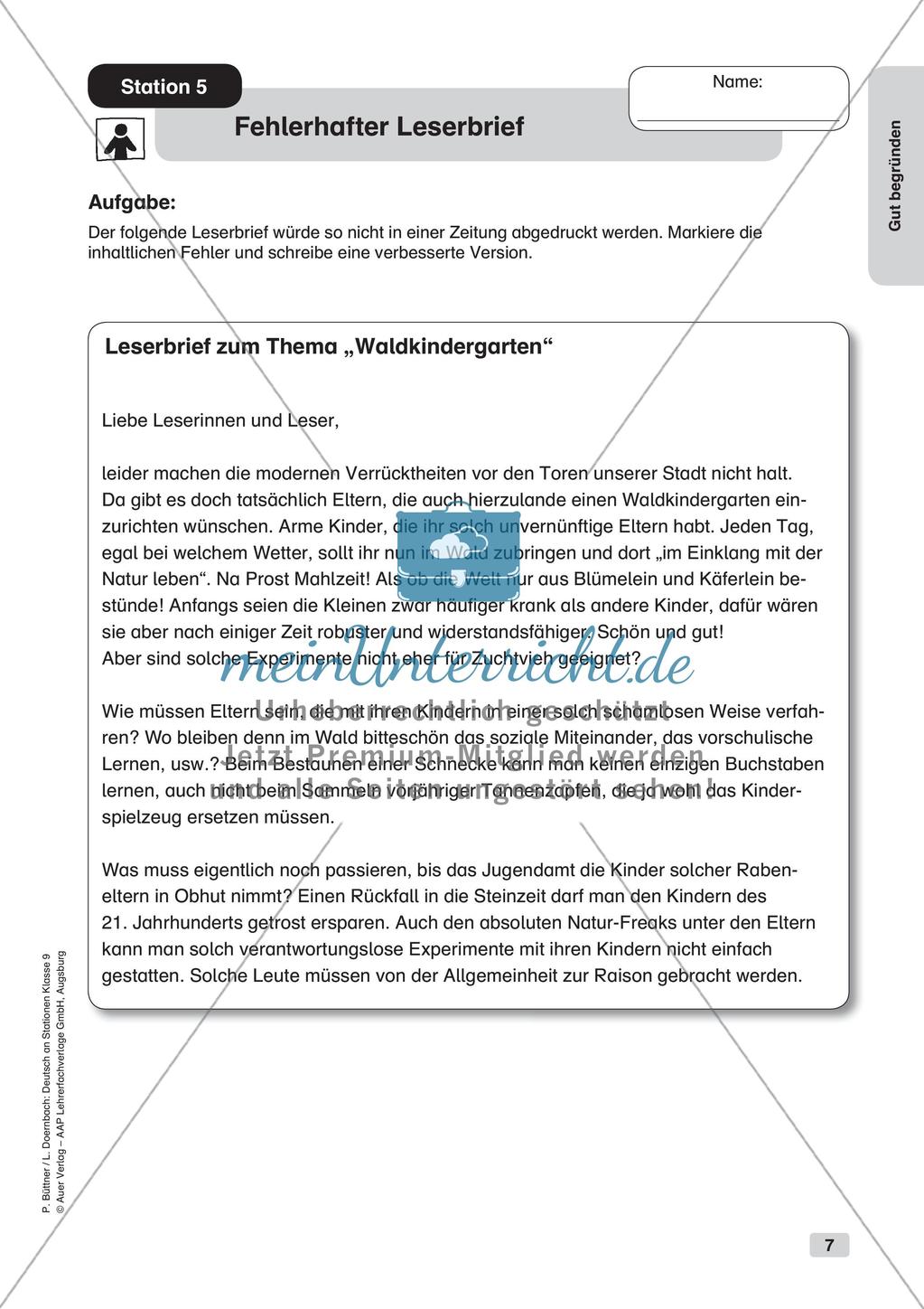 Übungen zum guten Begründen Preview 9