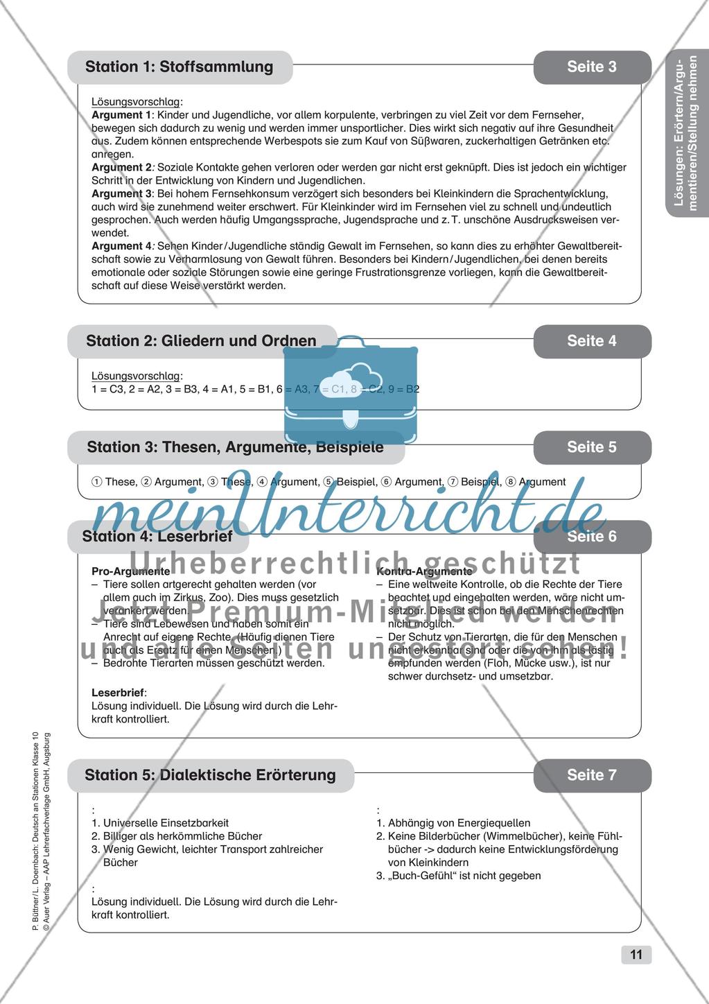Erörterung, Argumentation und Stellungnahme Preview 13