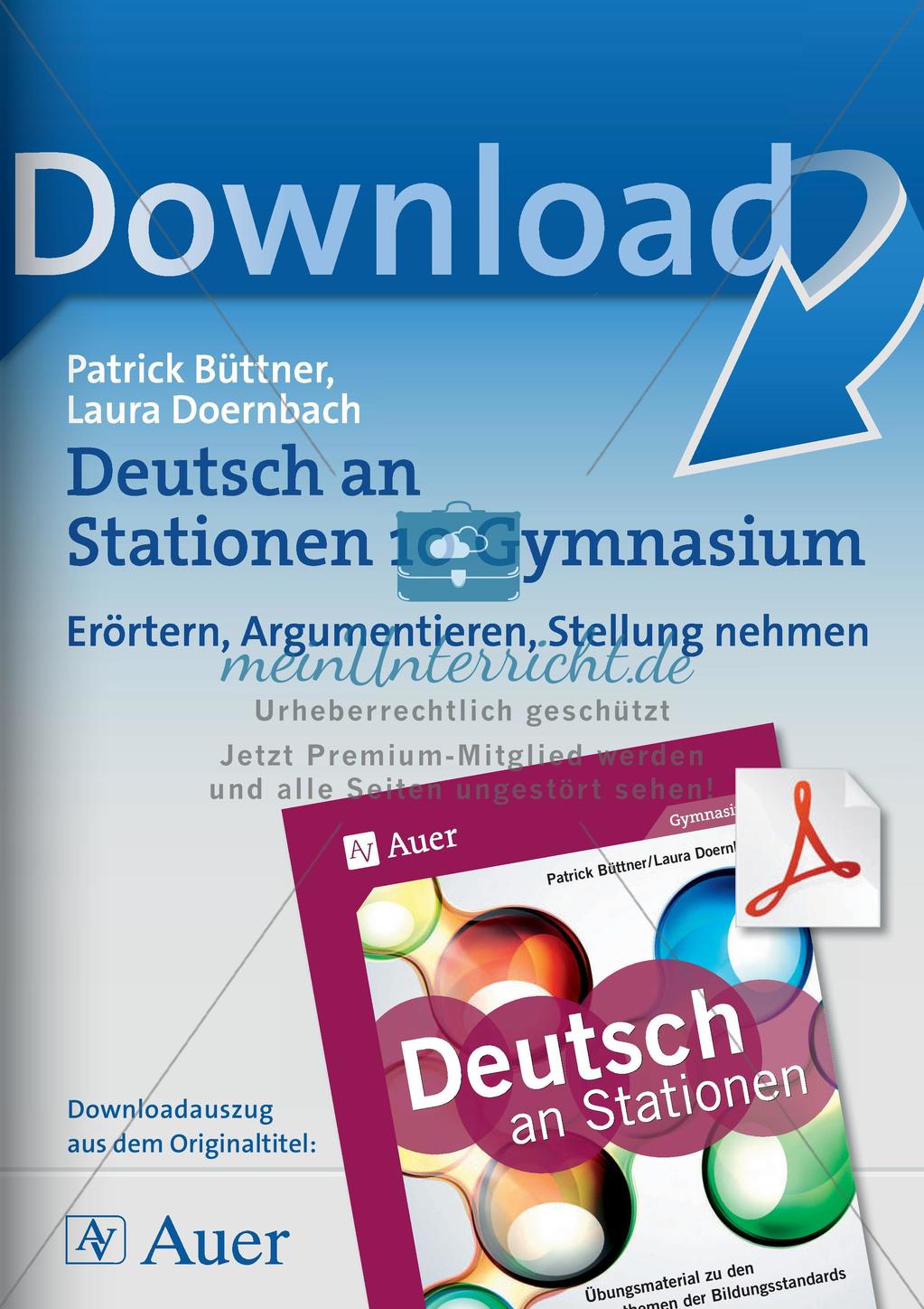 Erörterung, Argumentation und Stellungnahme Preview 1