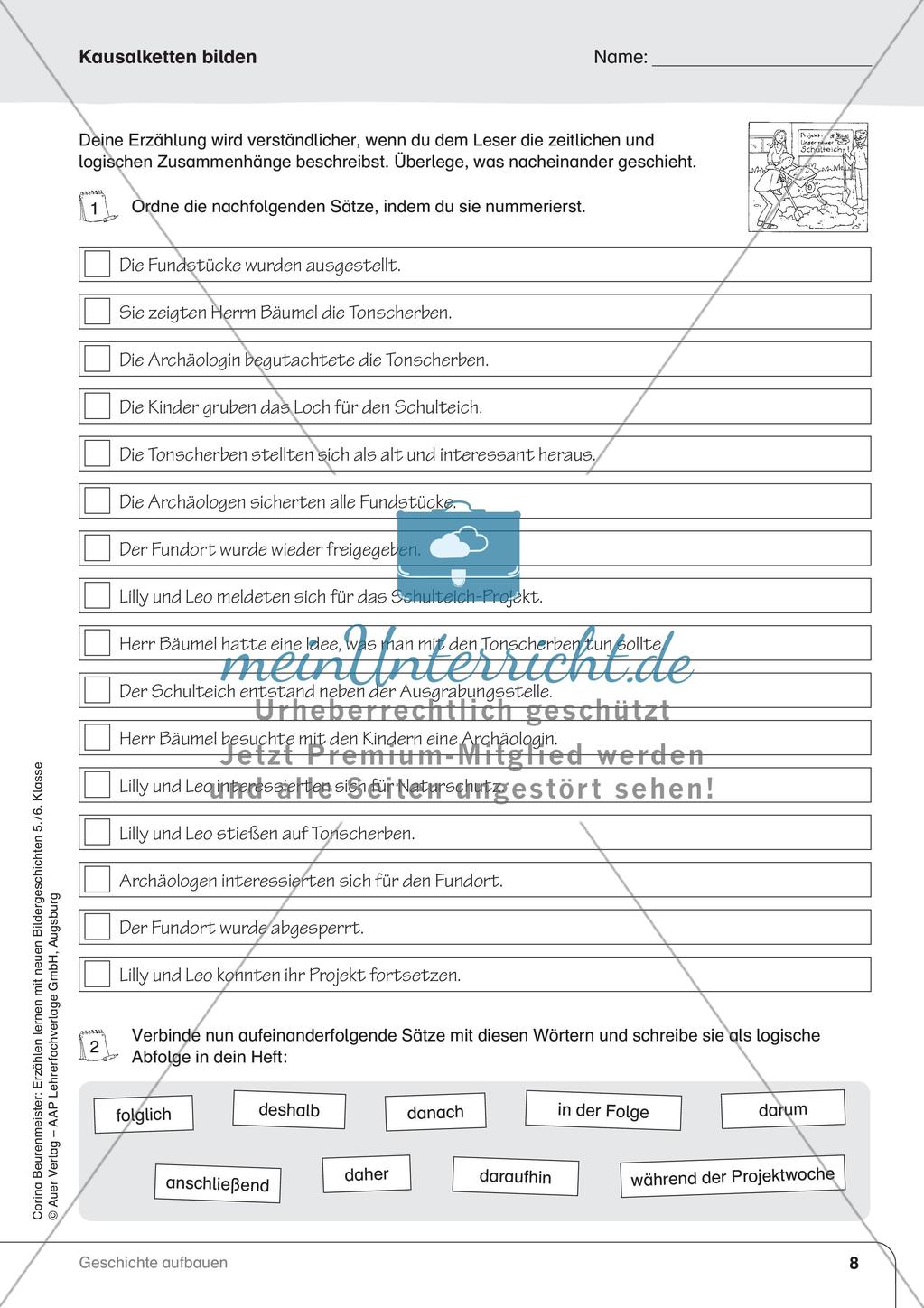 Erzählen nach Bildergeschichten: Erstellung eines Schreibplans Preview 10