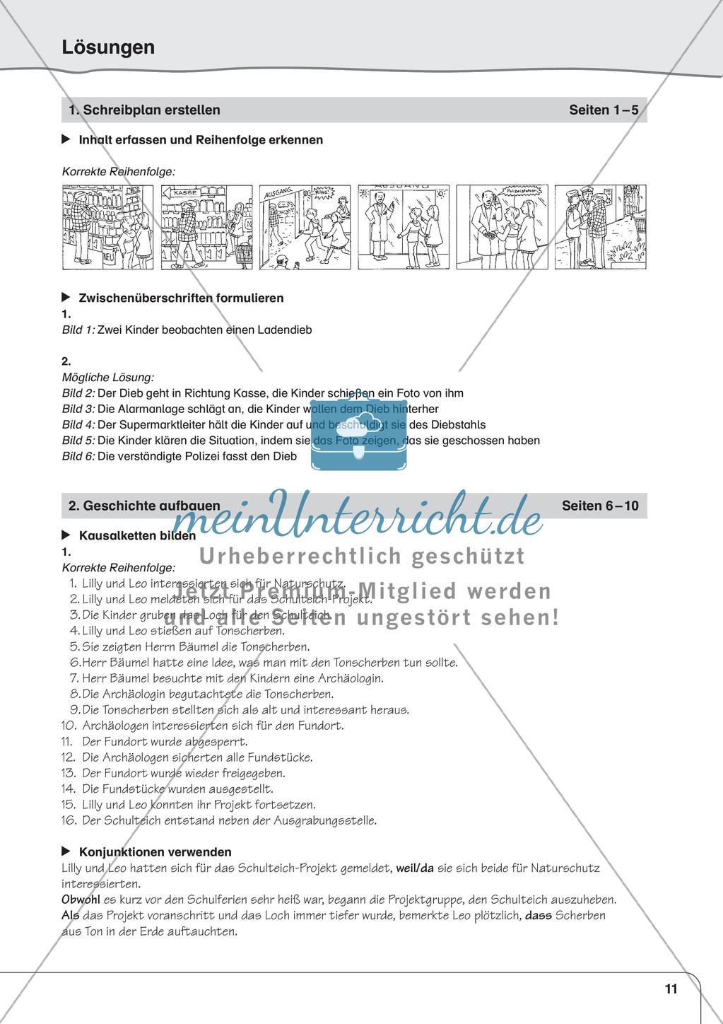 Erzählen nach Bildergeschichten: Erstellung eines Schreibplans Preview 13