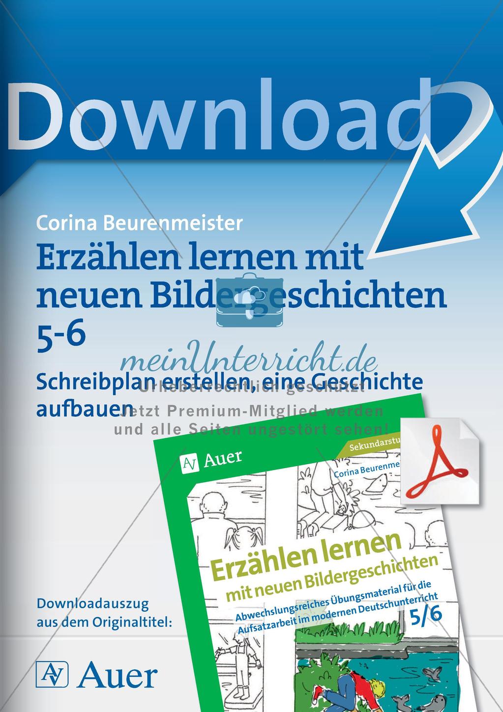 Erzählen nach Bildergeschichten: Erstellung eines Schreibplans Preview 1