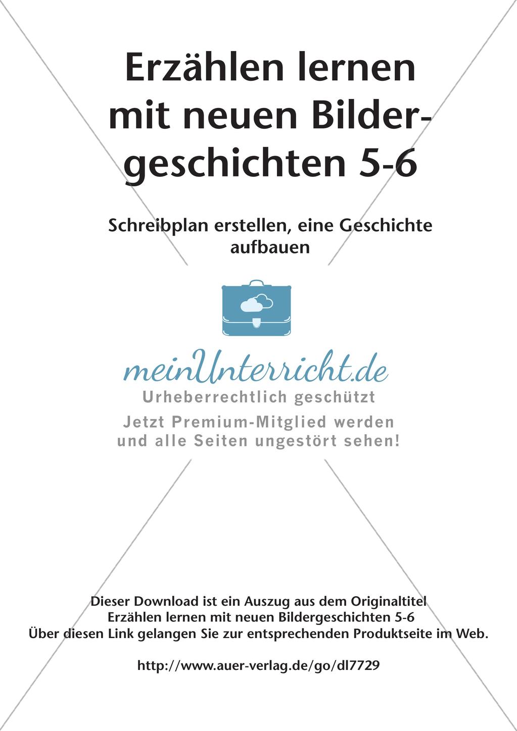 Erzählen nach Bildergeschichten: Erstellung eines Schreibplans Preview 2