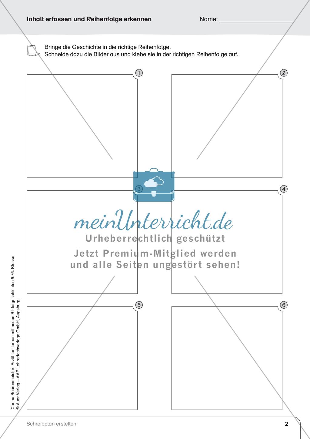 Erzählen nach Bildergeschichten: Erstellung eines Schreibplans Preview 4