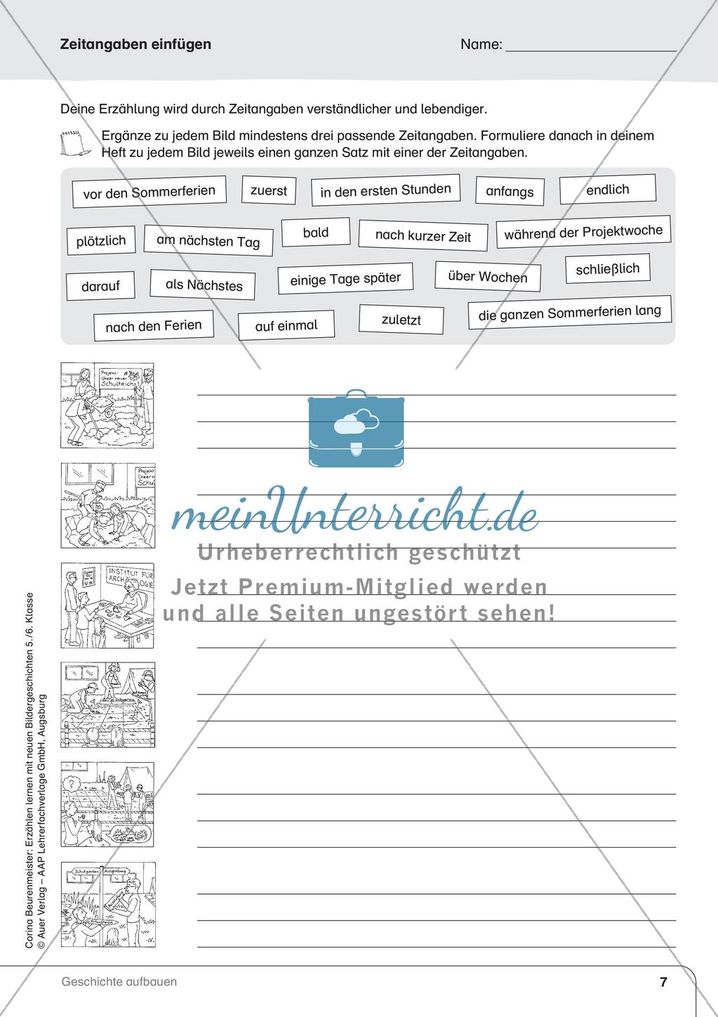 Erzählen nach Bildergeschichten: Erstellung eines Schreibplans Preview 9