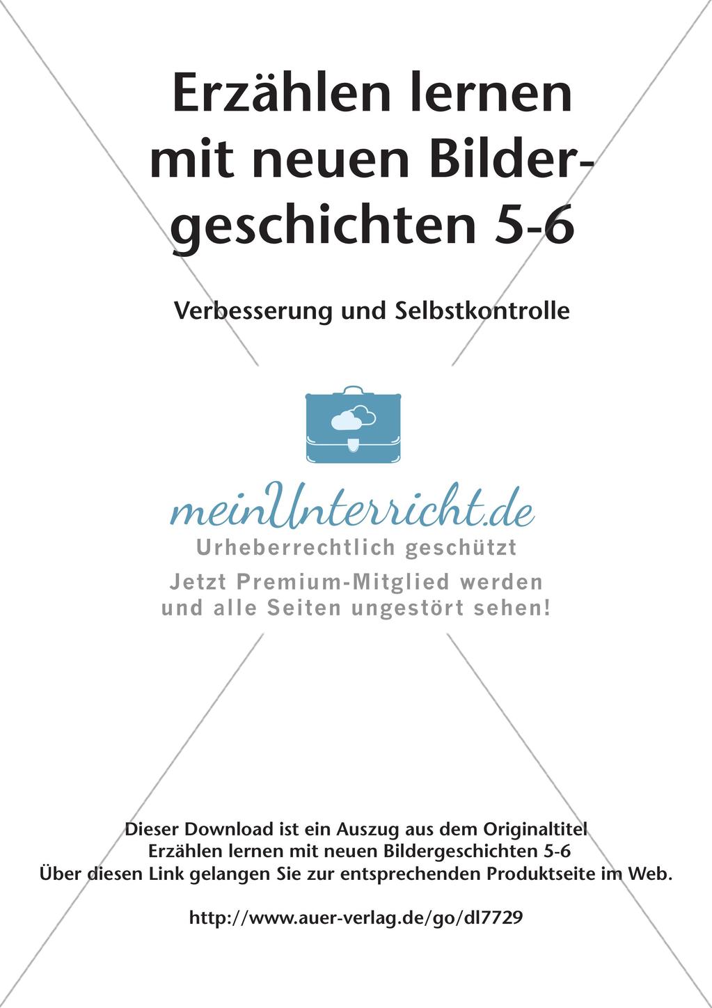 Erzählen nach Bildergeschichten: Verbesserung und Selbstkontrolle Preview 2