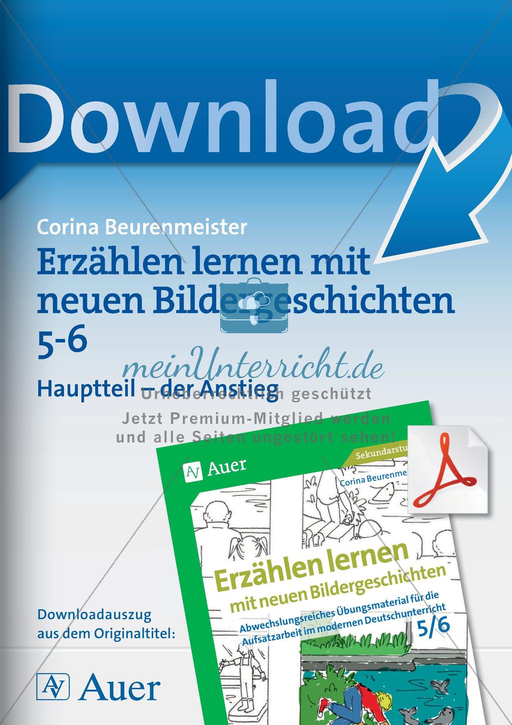 Erzählen nach Bildergeschichten: Erarbeitung des Hauptteils Preview 1