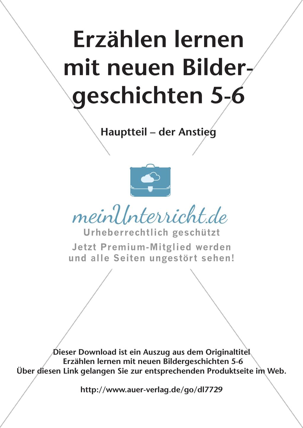 Erzählen nach Bildergeschichten: Erarbeitung des Hauptteils Preview 2
