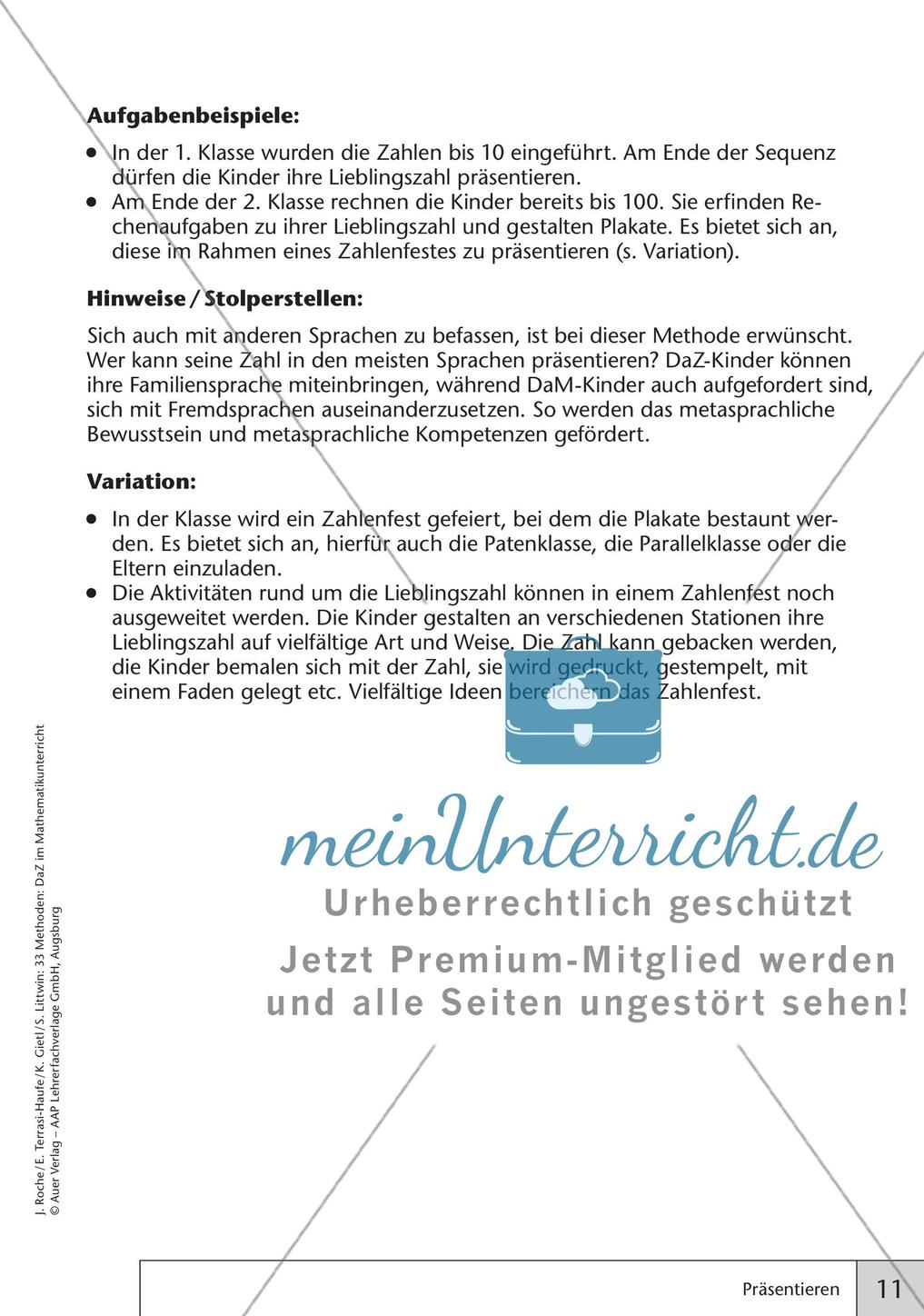 Methoden im Mathematikunterricht: Präsentieren Preview 13