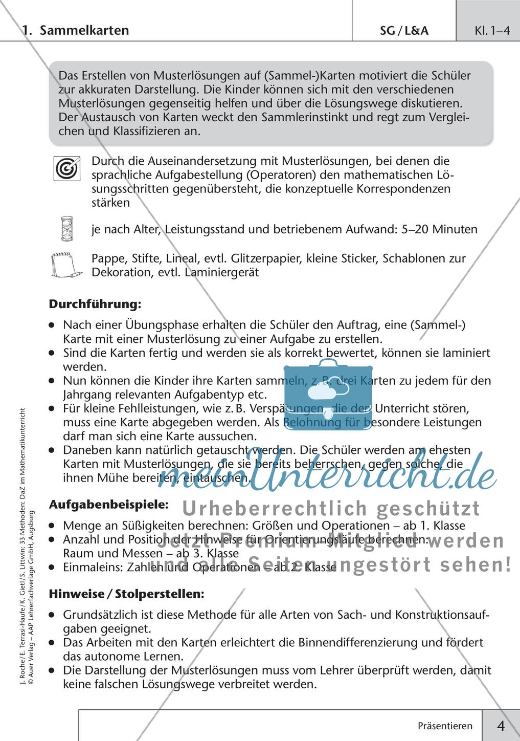 Methoden im Mathematikunterricht: Präsentieren Preview 6