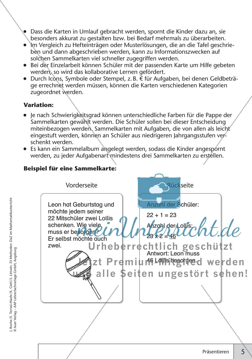Methoden im Mathematikunterricht: Präsentieren Preview 7