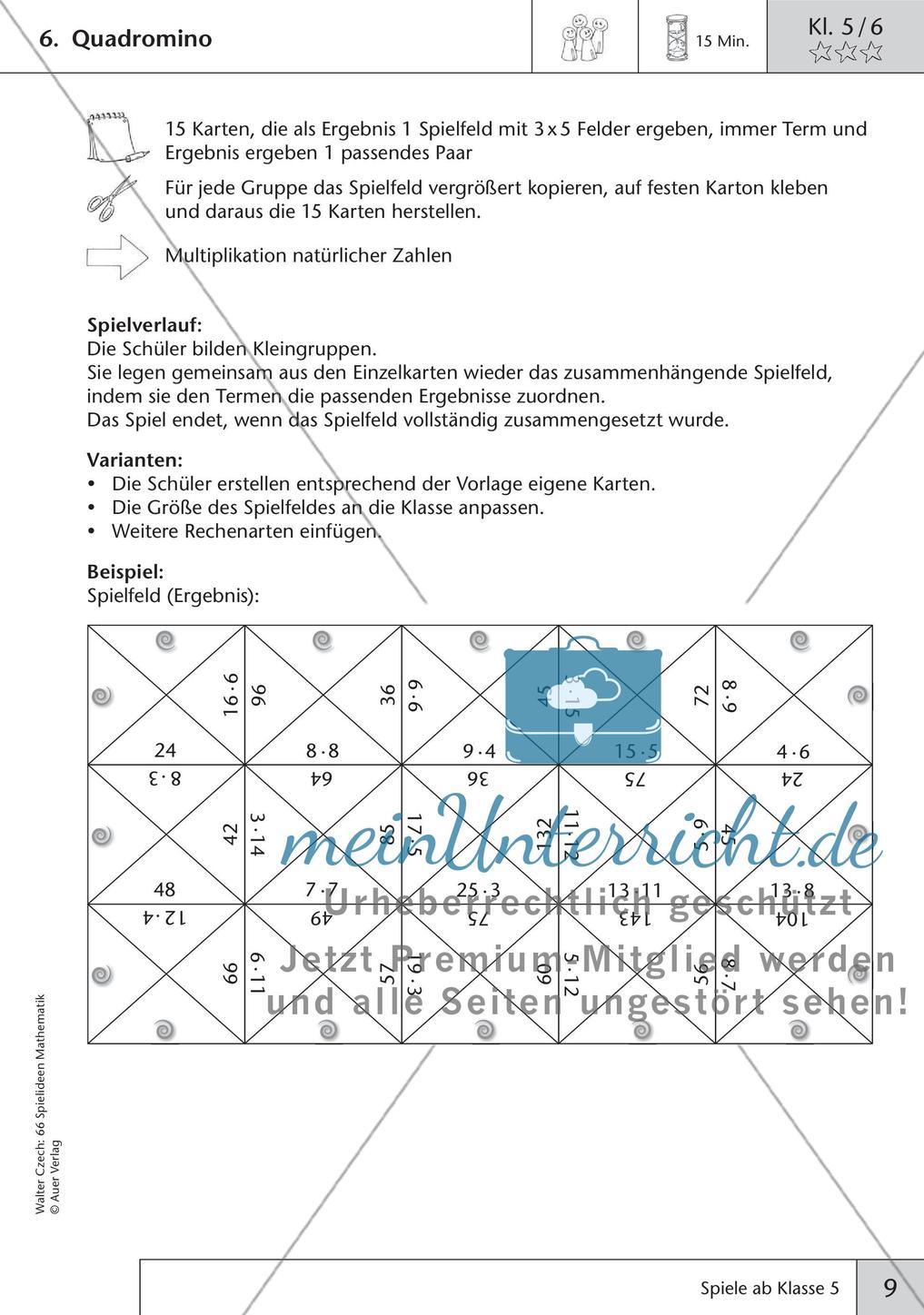 Spielideen Mathematik ab Klasse 5 Preview 11