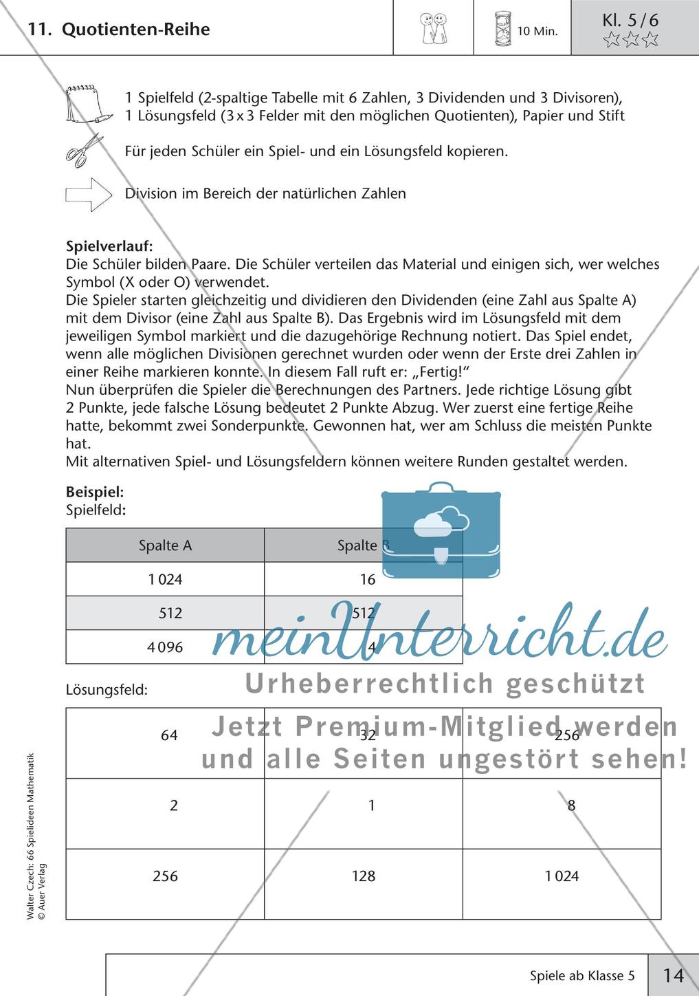 Spielideen Mathematik ab Klasse 5 Preview 16
