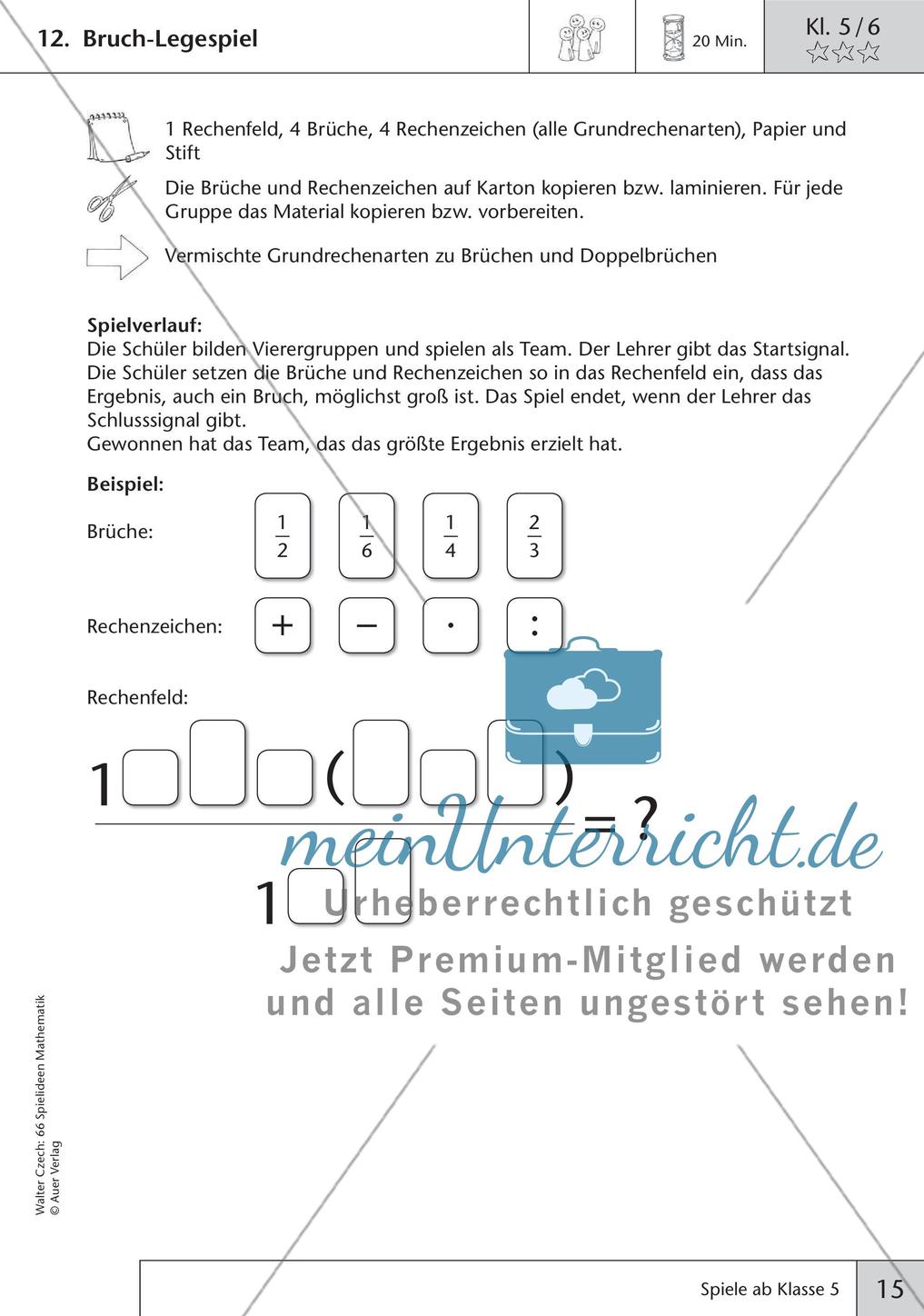 Spielideen Mathematik ab Klasse 5 Preview 17