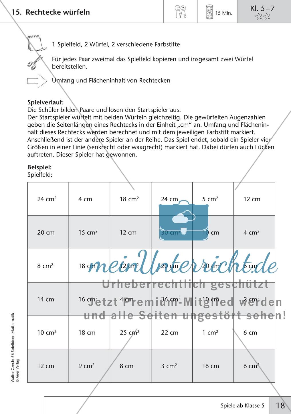 Spielideen Mathematik ab Klasse 5 Preview 20