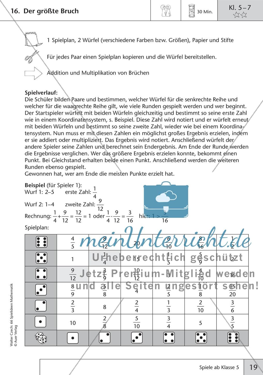 Spielideen Mathematik ab Klasse 5 Preview 21