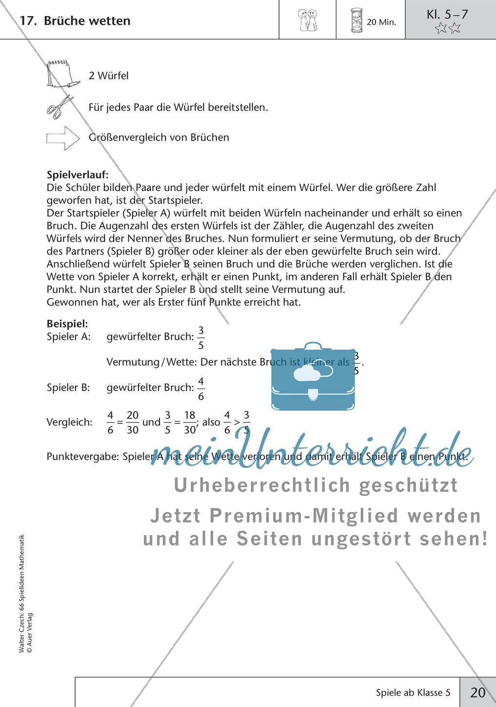 Spielideen Mathematik ab Klasse 5 Preview 22