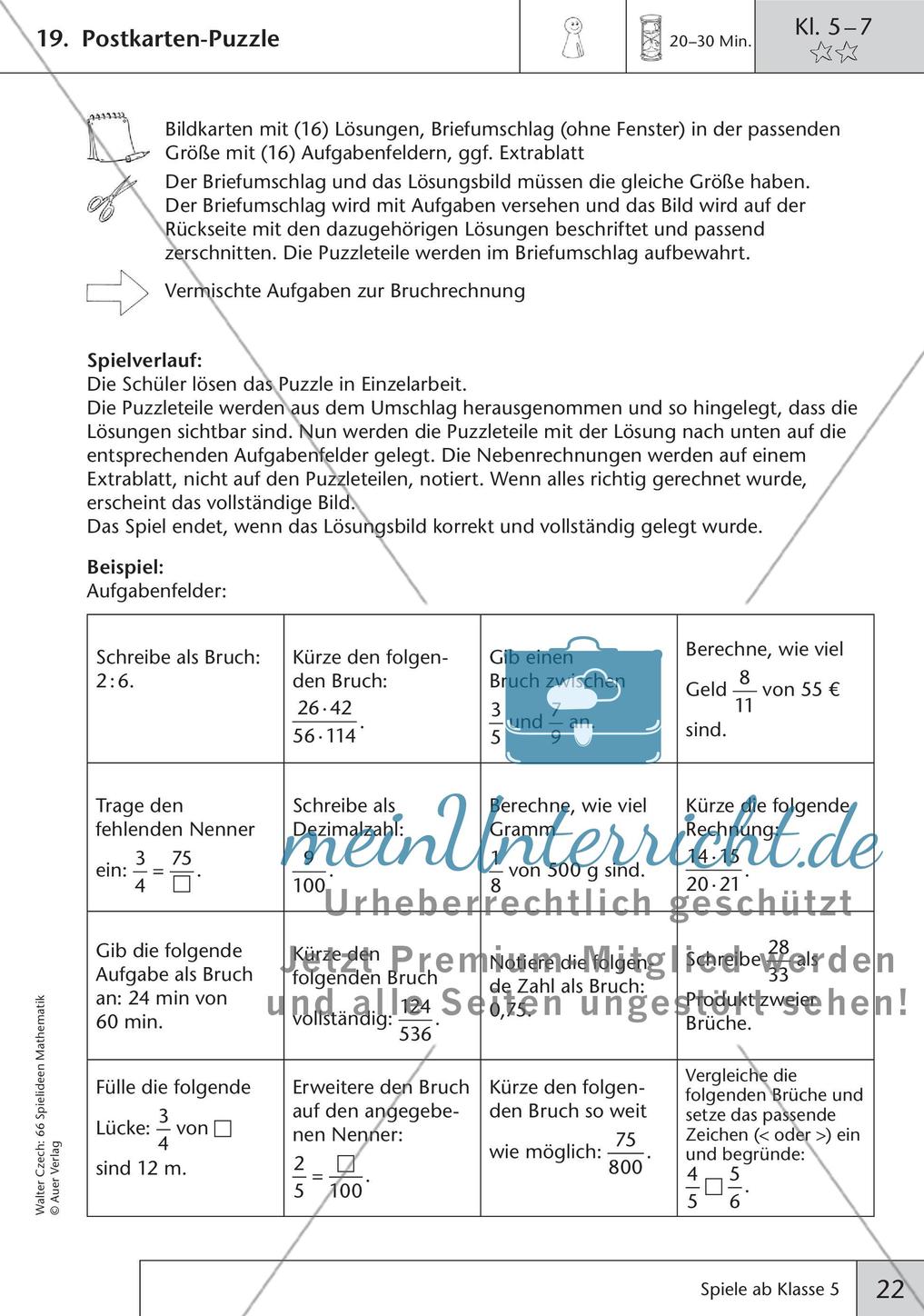 Spielideen Mathematik ab Klasse 5 Preview 24