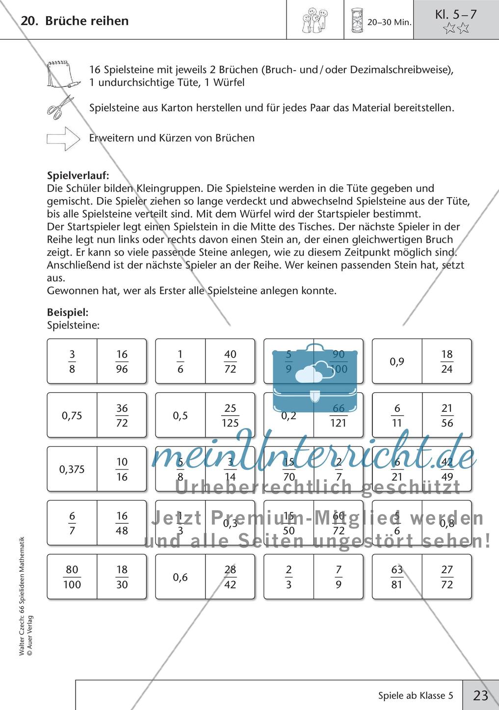 Spielideen Mathematik ab Klasse 5 Preview 25
