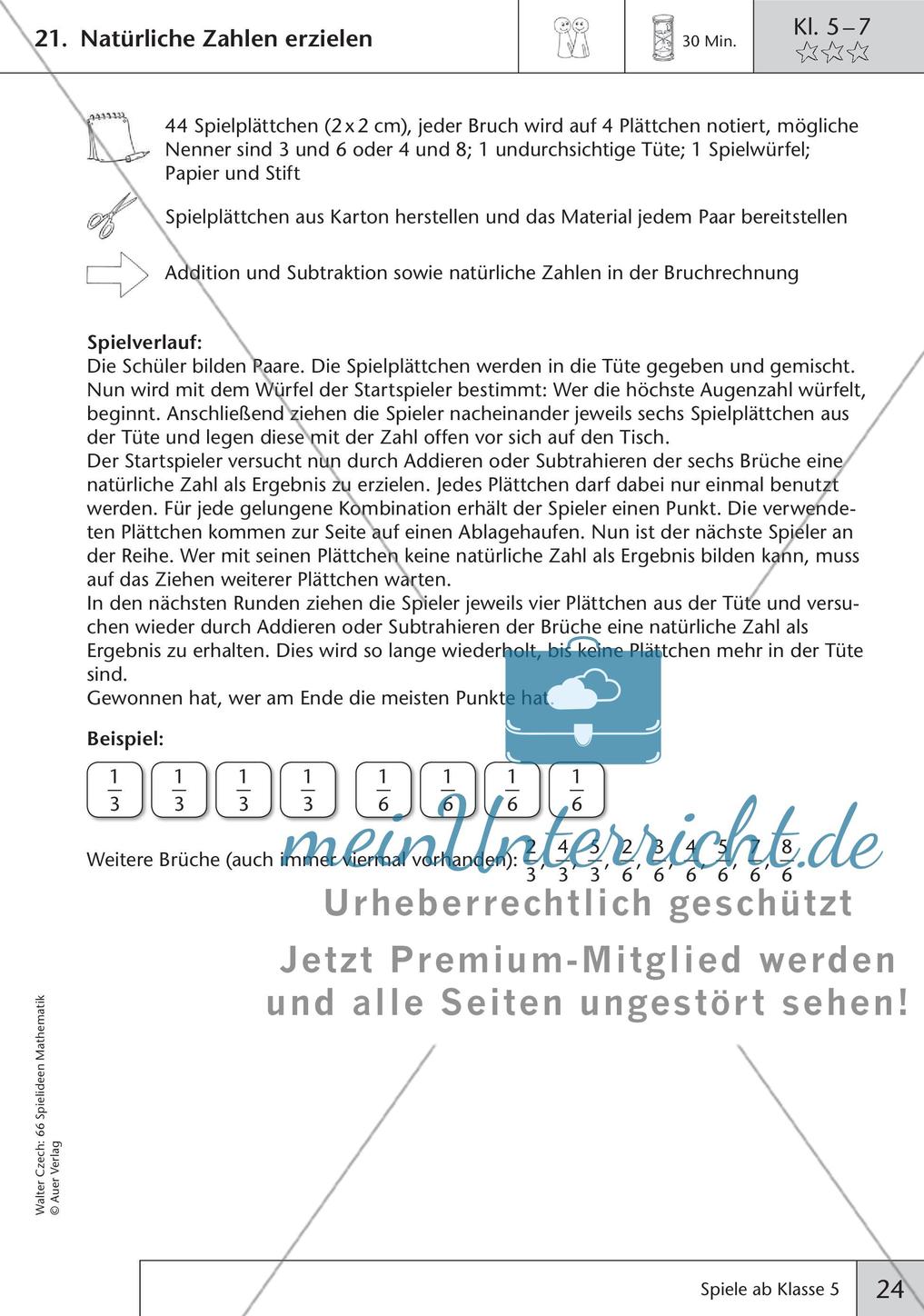 Spielideen Mathematik ab Klasse 5 Preview 26