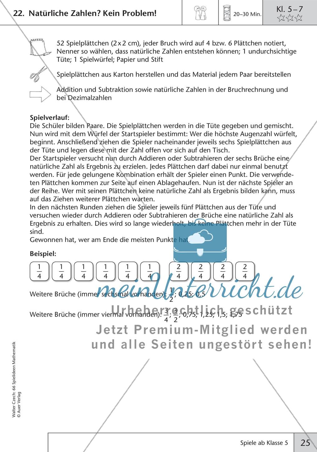 Spielideen Mathematik ab Klasse 5 Preview 27