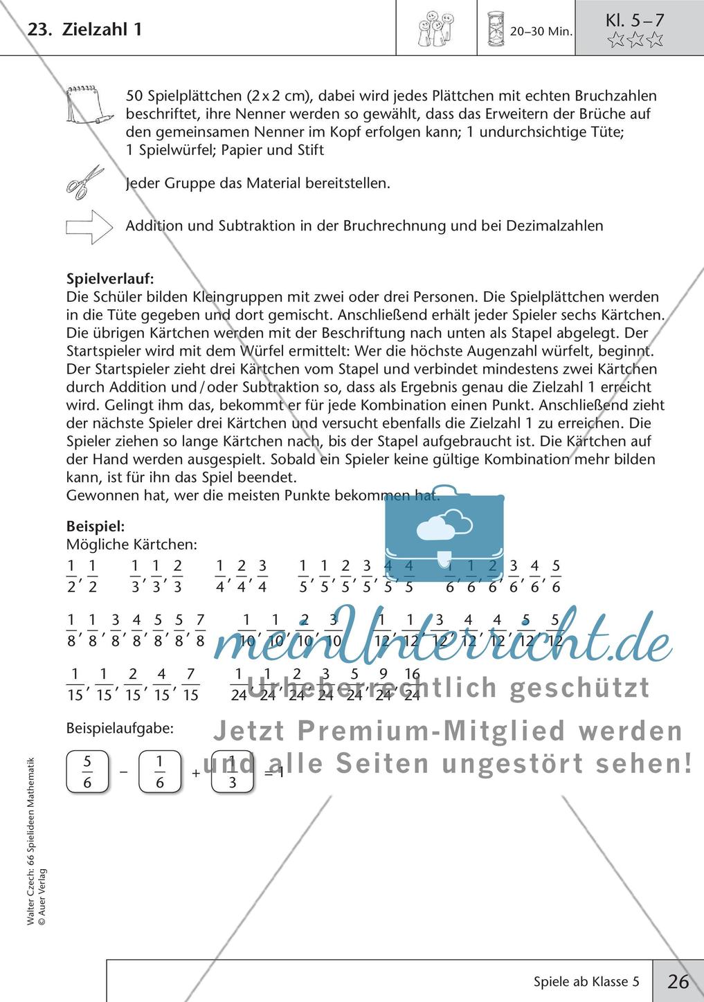 Spielideen Mathematik ab Klasse 5 Preview 28