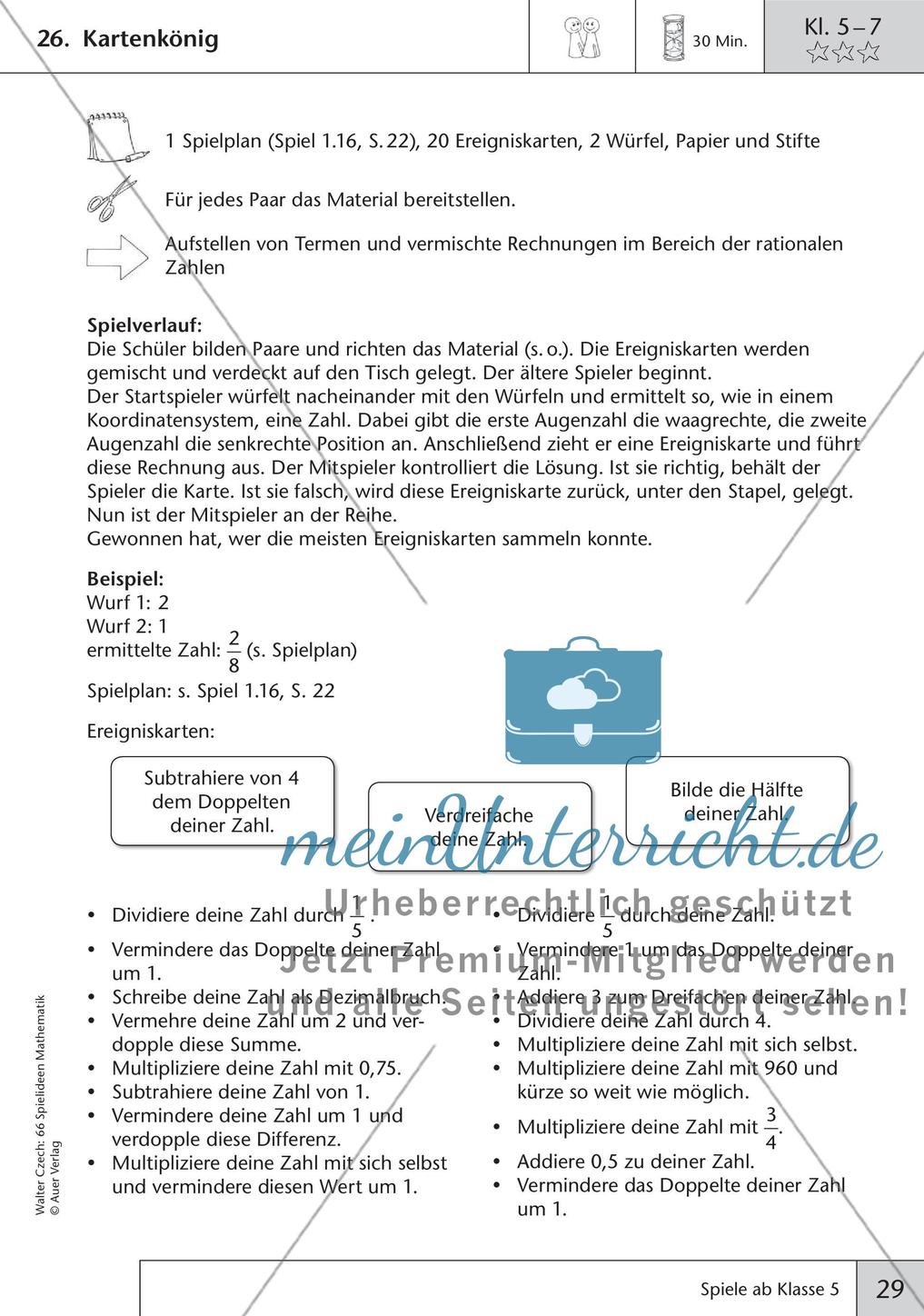 Spielideen Mathematik ab Klasse 5 Preview 31