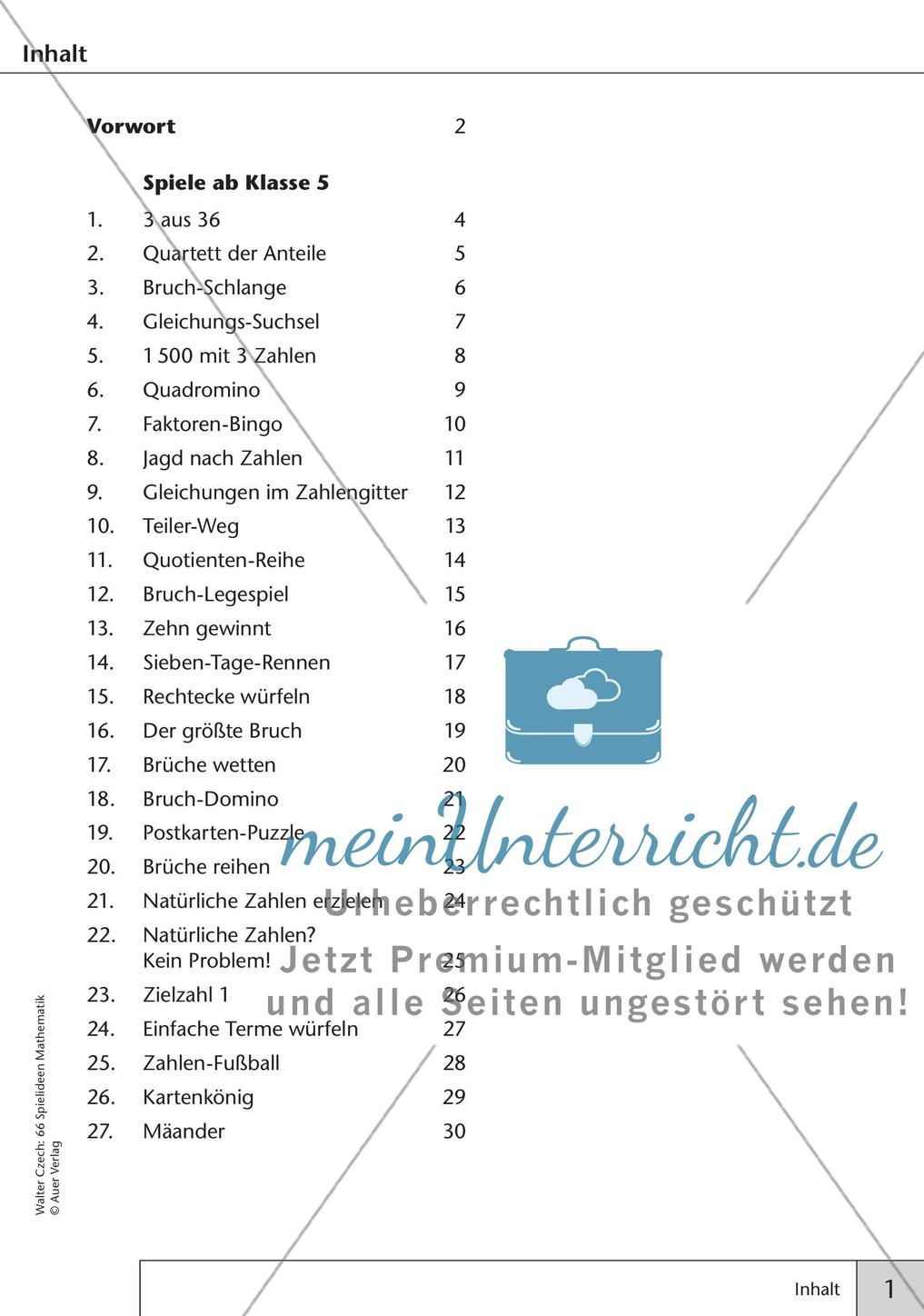 Spielideen Mathematik ab Klasse 5 Preview 3
