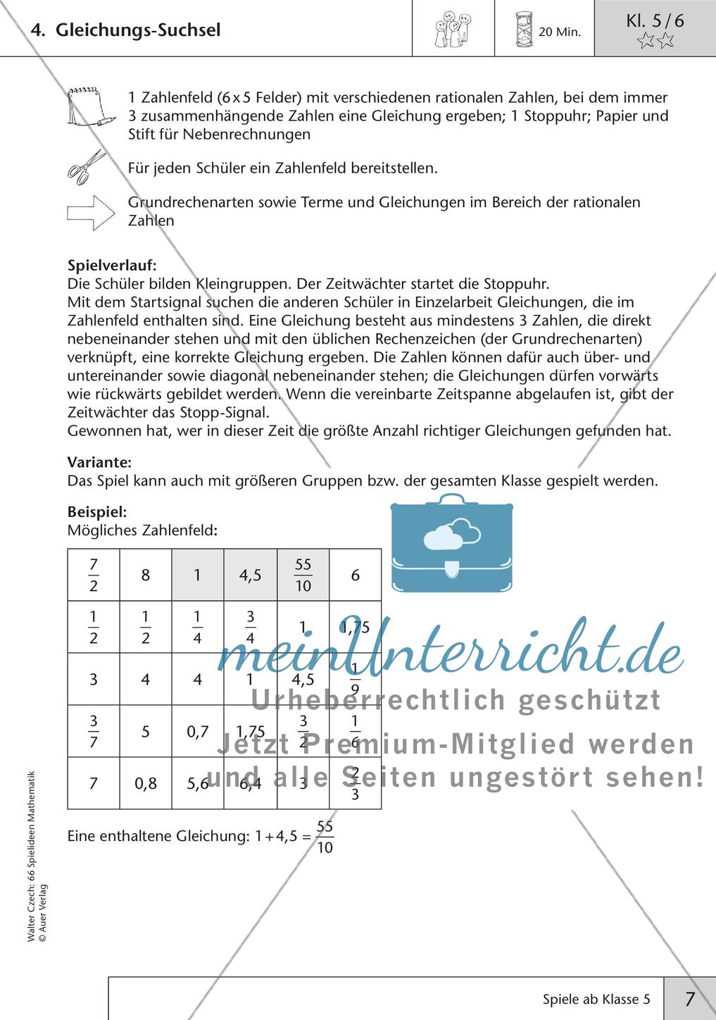 Spielideen Mathematik ab Klasse 5 Preview 9