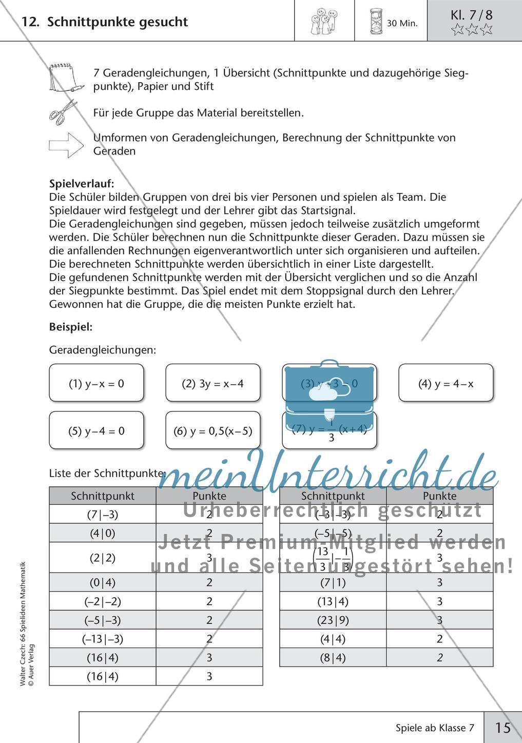 Spielideen Mathematik ab Klasse 7 Preview 17