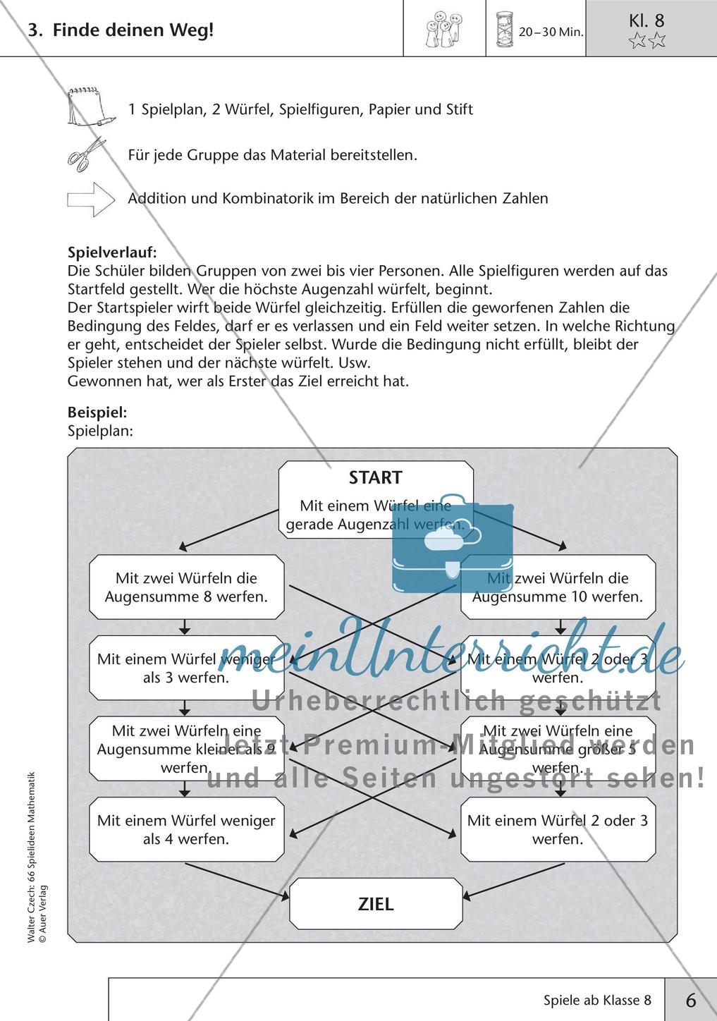Spielideen Mathematik ab Klasse 8 Preview 8