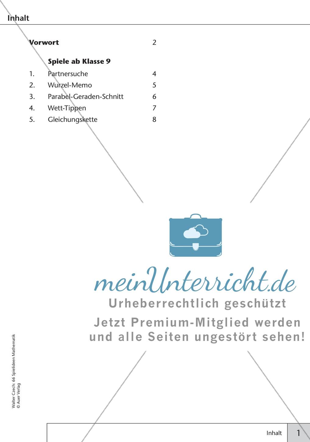 Spielideen Mathematik ab Klasse 9 Preview 3