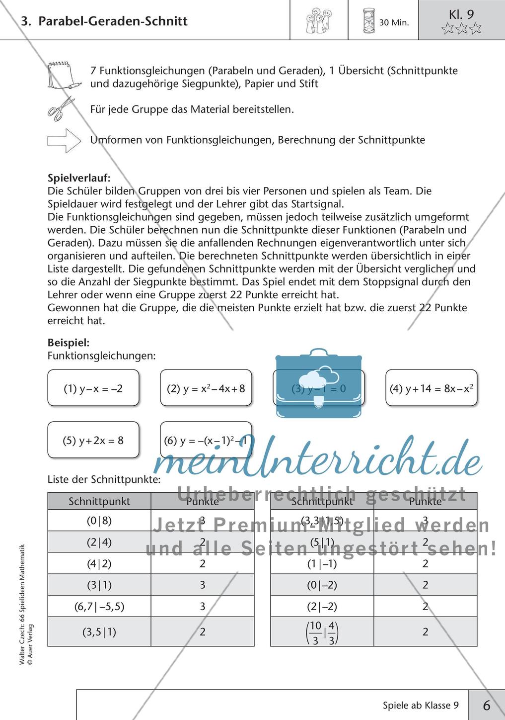 Spielideen Mathematik ab Klasse 9 Preview 8