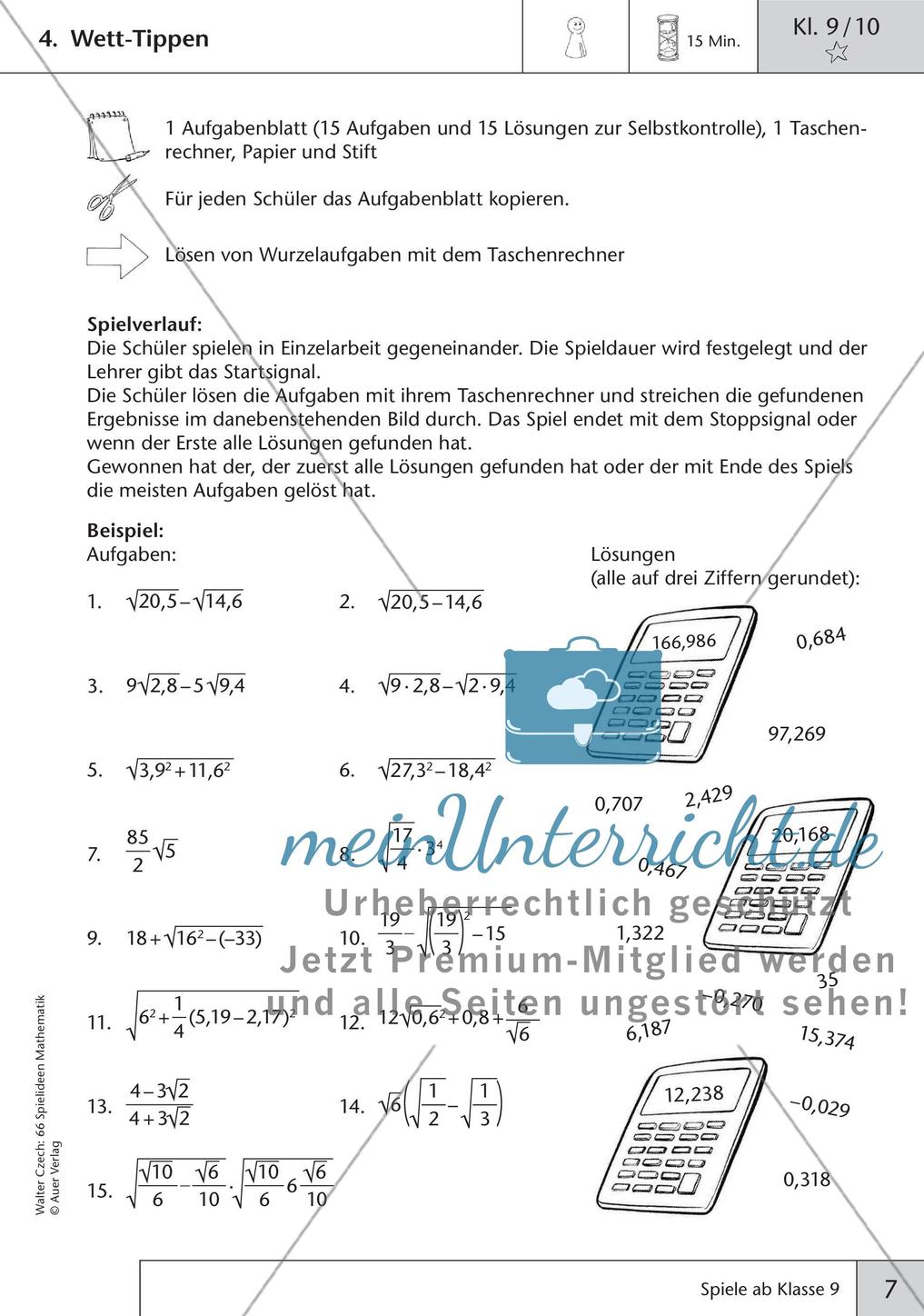 Spielideen Mathematik ab Klasse 9 Preview 9