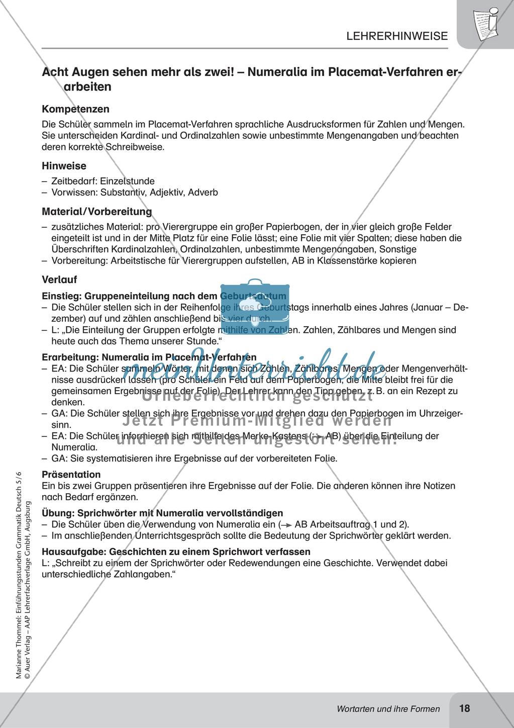 Wortarten und ihre Formen Preview 20
