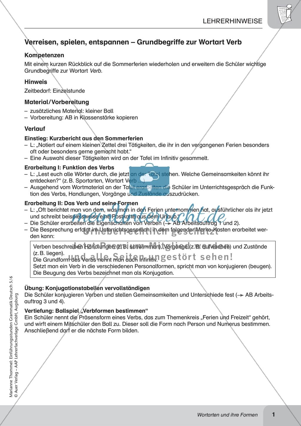 Wortarten und ihre Formen Preview 3