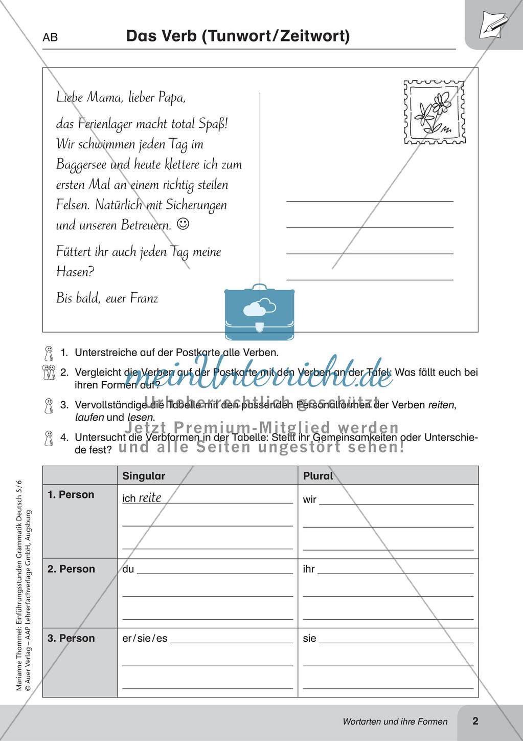 Wortarten und ihre Formen Preview 4