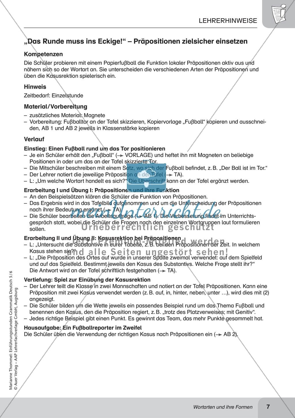 Wortarten und ihre Formen Preview 9