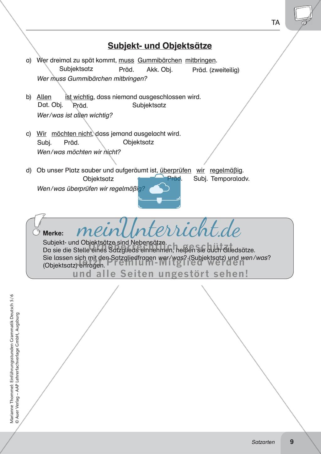 Unterscheidung von Satzarten Preview 11