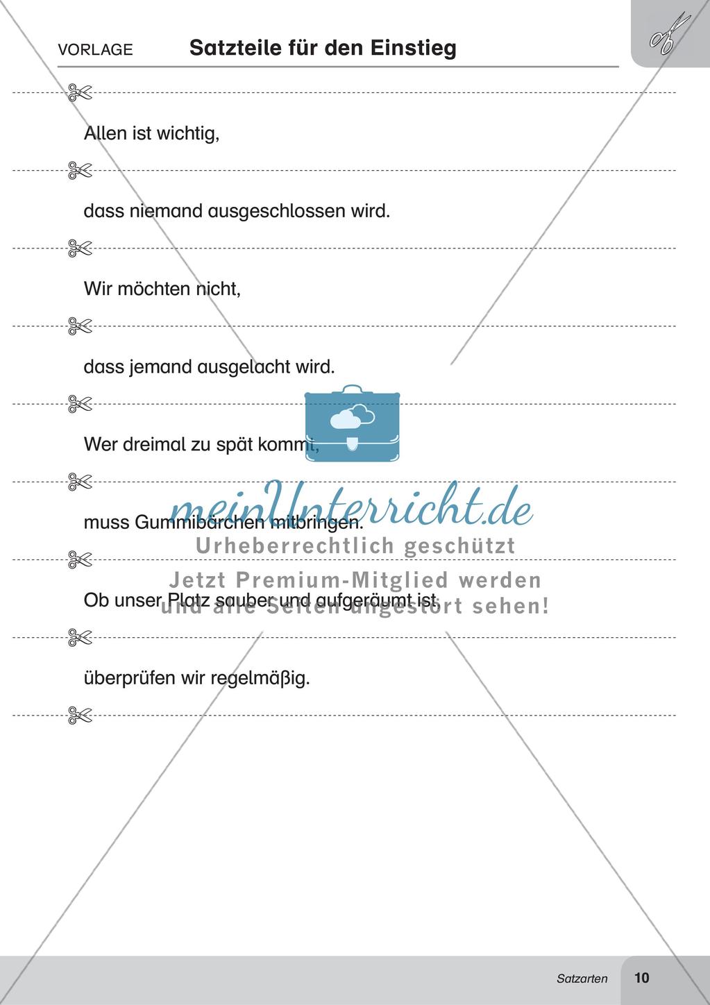 Unterscheidung von Satzarten Preview 12