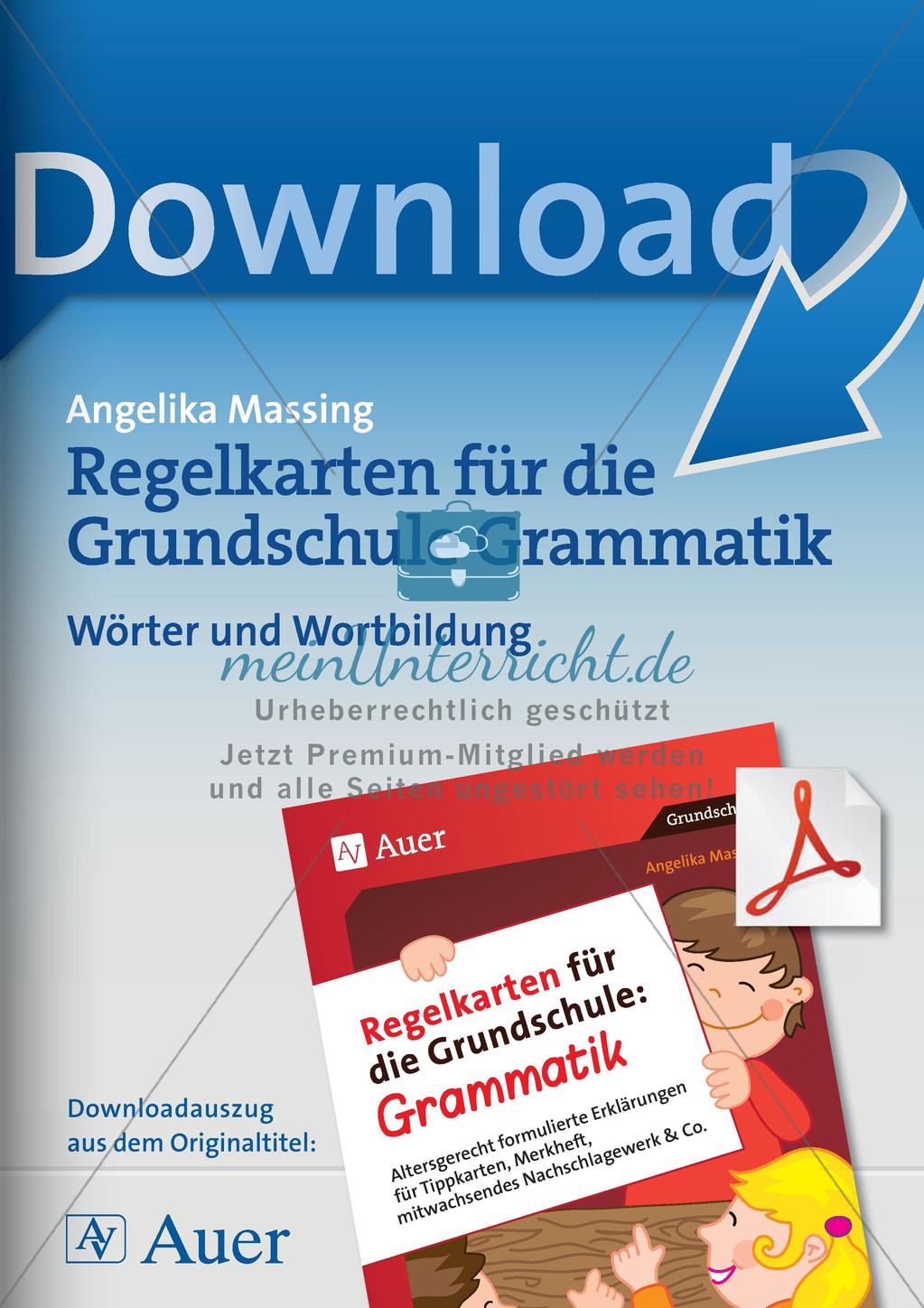Regelkarten Grammatik: Wörter und Wortbildung Preview 1