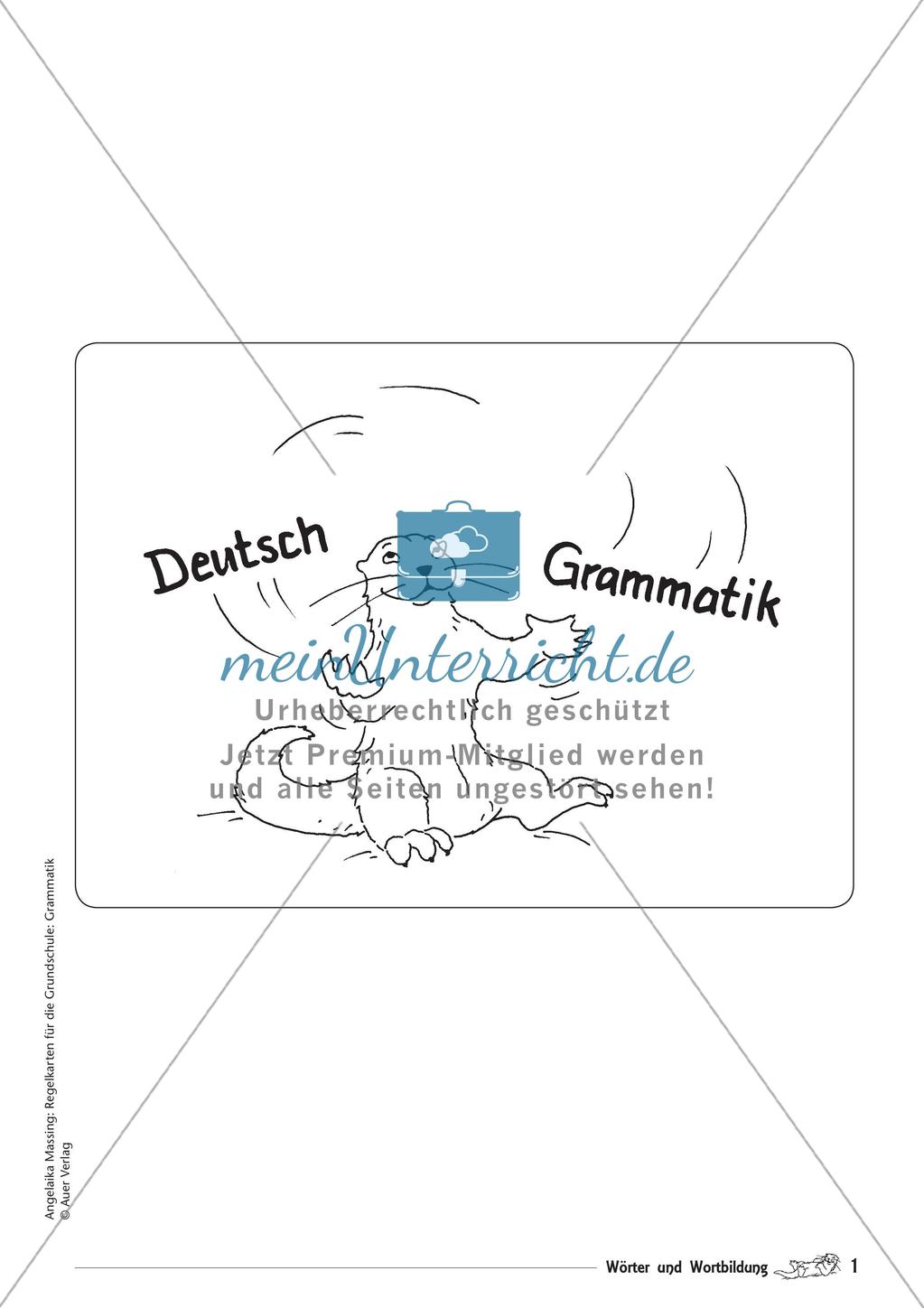 Regelkarten Grammatik: Wörter und Wortbildung Preview 3