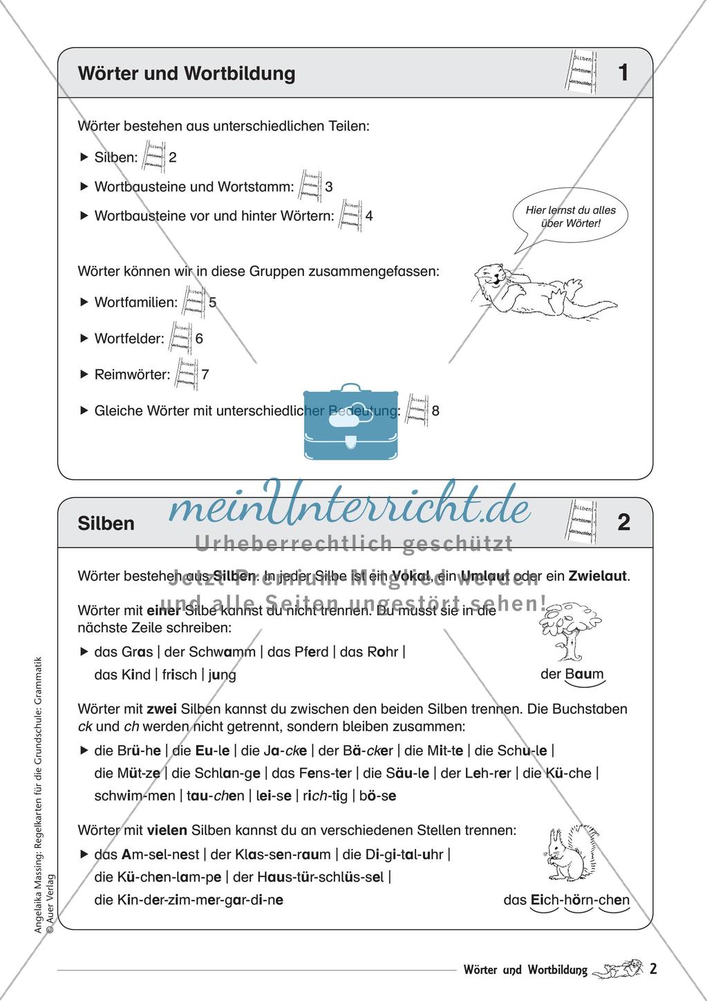 Regelkarten Grammatik: Wörter und Wortbildung Preview 4