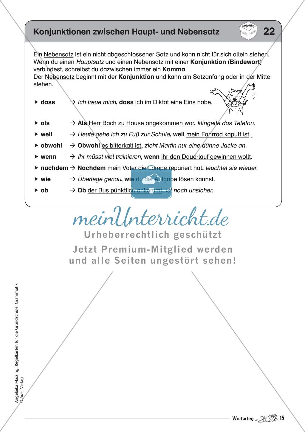 Regelkarten Grammatik: Adjektive, Adverbien, Präpositionen, Konjunktionen Preview 17