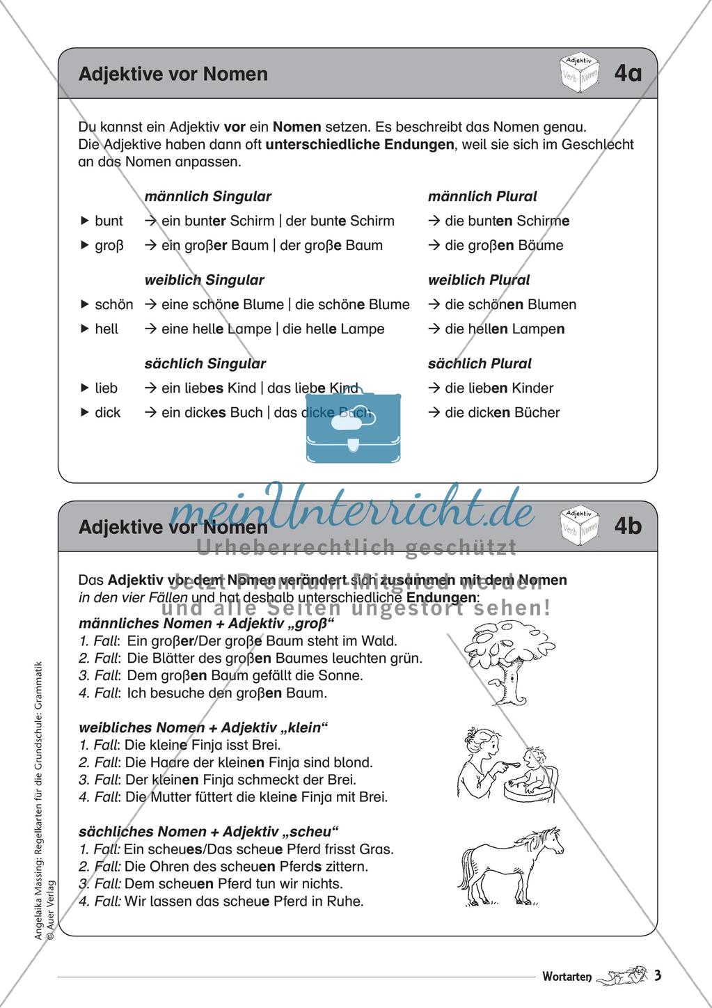Regelkarten Grammatik: Adjektive, Adverbien, Präpositionen, Konjunktionen Preview 5