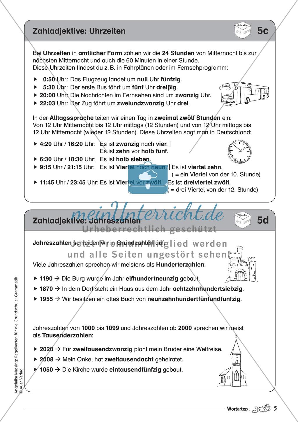 Regelkarten Grammatik: Adjektive, Adverbien, Präpositionen, Konjunktionen Preview 7