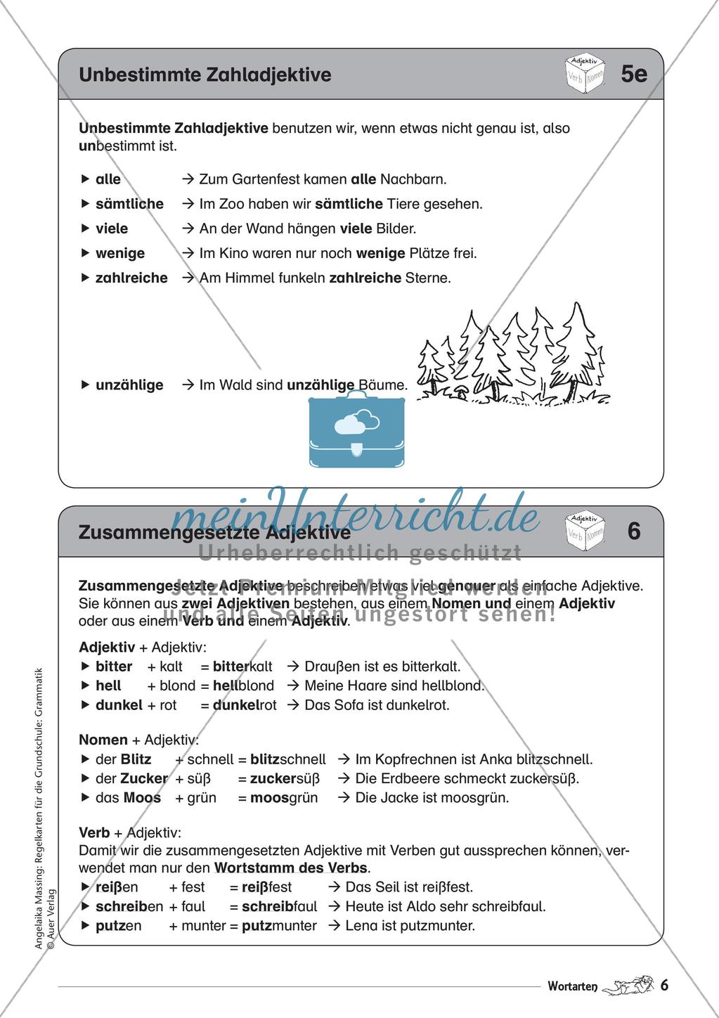 Regelkarten Grammatik: Adjektive, Adverbien, Präpositionen, Konjunktionen Preview 8