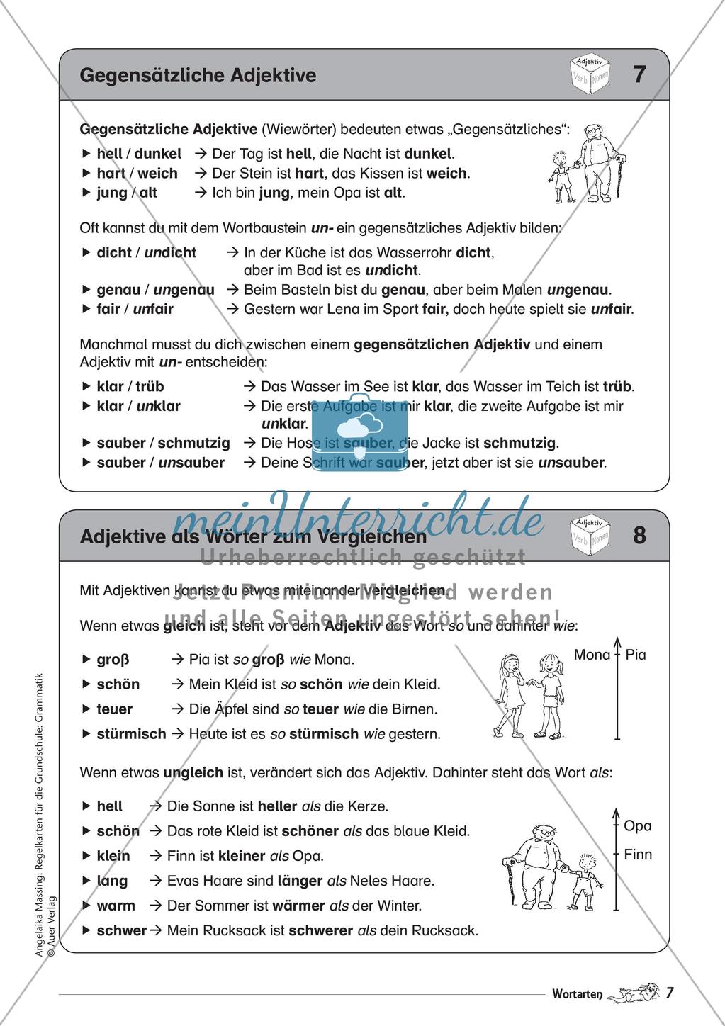 Regelkarten Grammatik: Adjektive, Adverbien, Präpositionen, Konjunktionen Preview 9